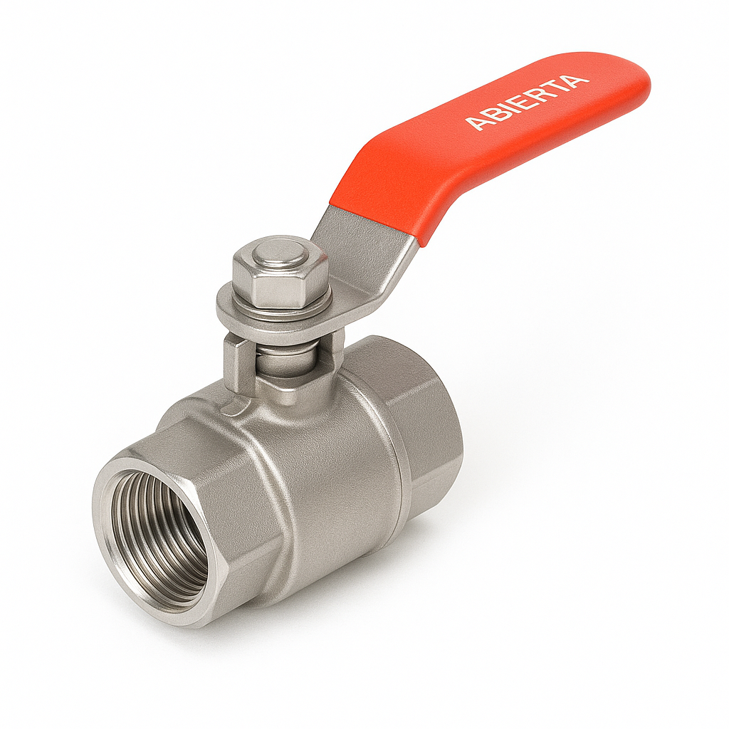 Válvula de Bola Abierta y Cerrada